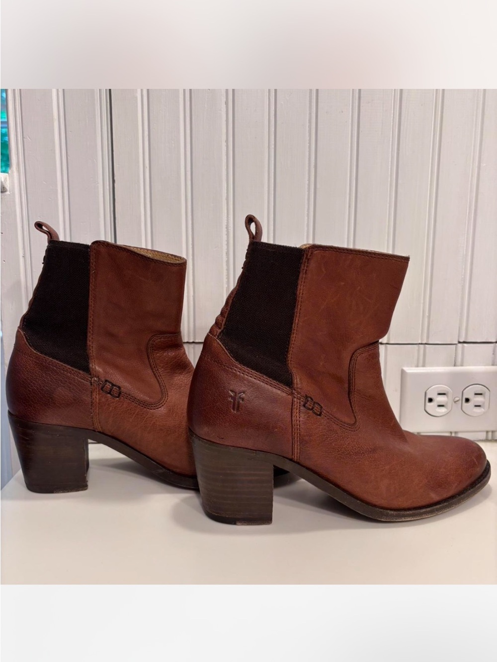 Frye Brown Leather Ankle Booties